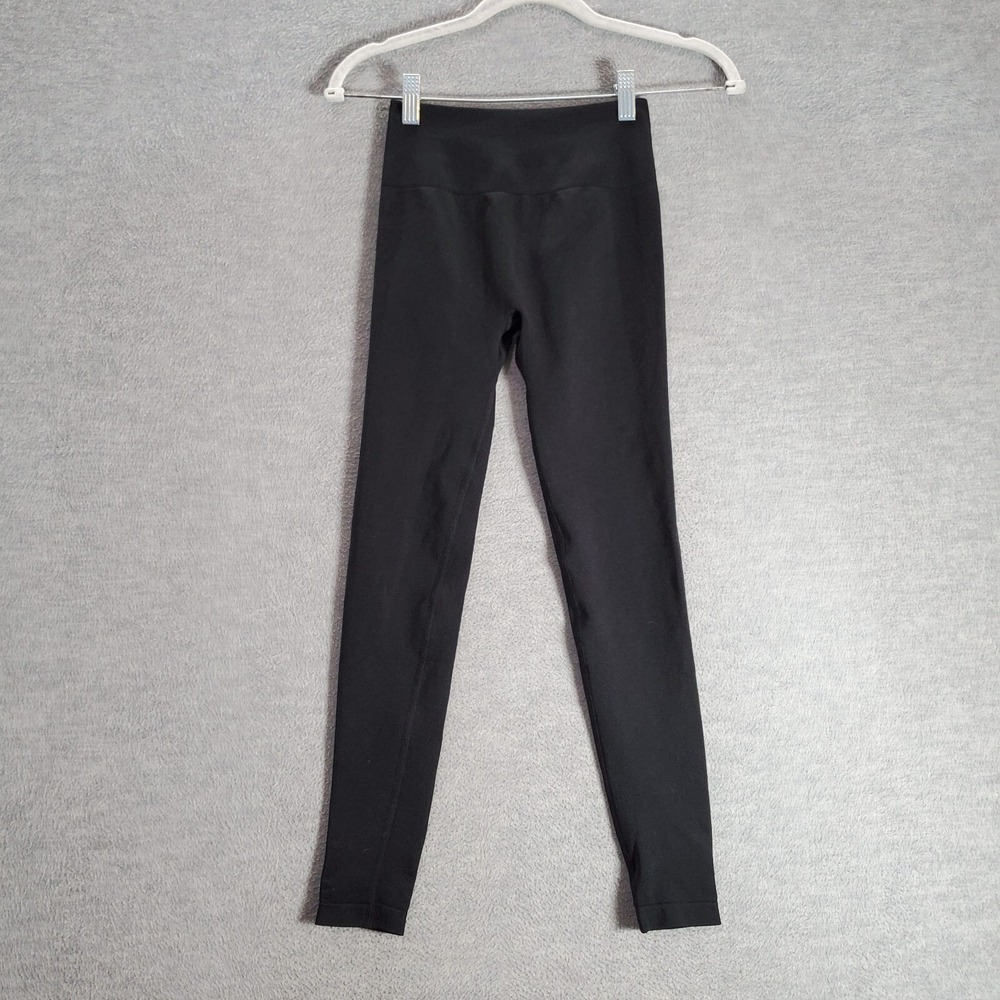 Alphalete Women Activewear Pants XS Black Leggings Cropped Mid Rise 24 in Inseam